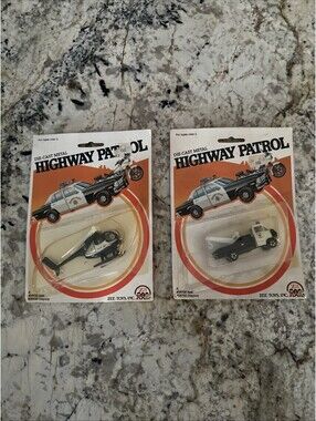 1982 ZEE TOYS Highway Patrol Diecast Helicopter & Tow Truck NEW